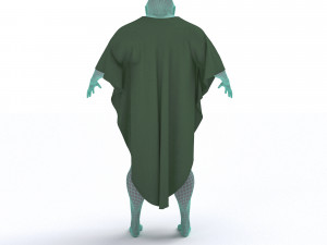 3d old character with clothing 3D Модель