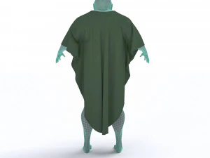 3d old character with clothing 3D Model