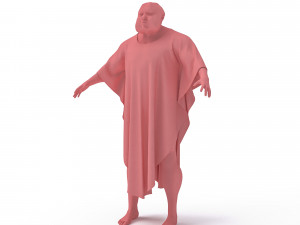 3d old character with clothing 3D Модель