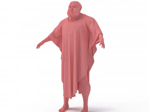 3d old character with clothing 3D Model