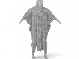 3d old character with clothing 3D Модель
