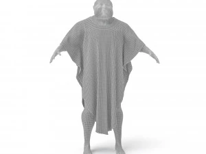 3d old character with clothing 3D Model