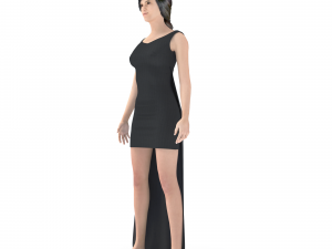 3d character female night dress clothing 3D मॉडल