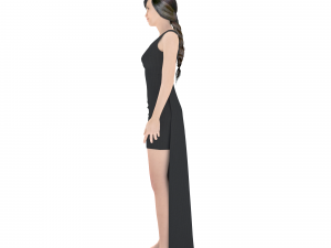 3d character female night dress clothing 3D मॉडल