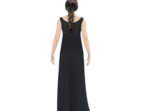 3d character female night dress clothing 3D मॉडल