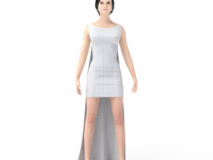 3d character female night dress clothing 3D मॉडल