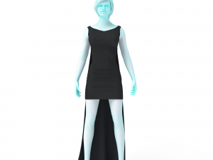 3d character female night dress clothing 3D मॉडल