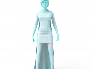3d character female night dress clothing 3D मॉडल
