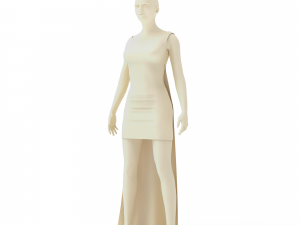 3d character female night dress clothing 3D मॉडल