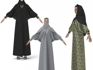 odzież arabska abay Model 3D