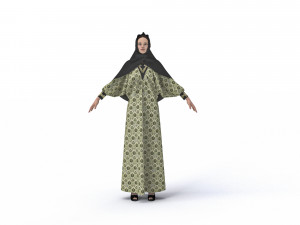 clothing arabic abay 3D मॉडल