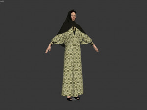 clothing arabic abay 3D मॉडल