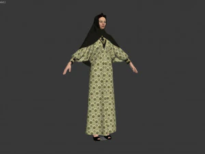 clothing arabic abay 3D Model