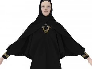 clothing arabic abay 3D Model