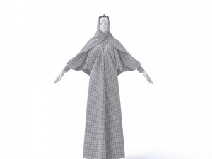clothing arabic abay 3D मॉडल