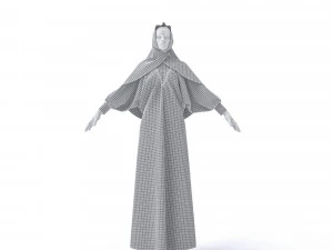 clothing arabic abay 3D Model