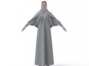 clothing arabic abay 3D मॉडल