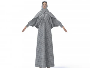 clothing arabic abay 3D Model