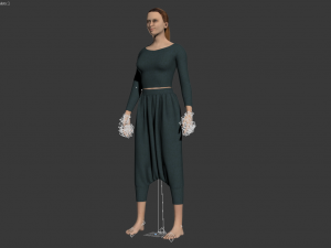 3d character with clothing moroccan pants traditional 3D-Modell