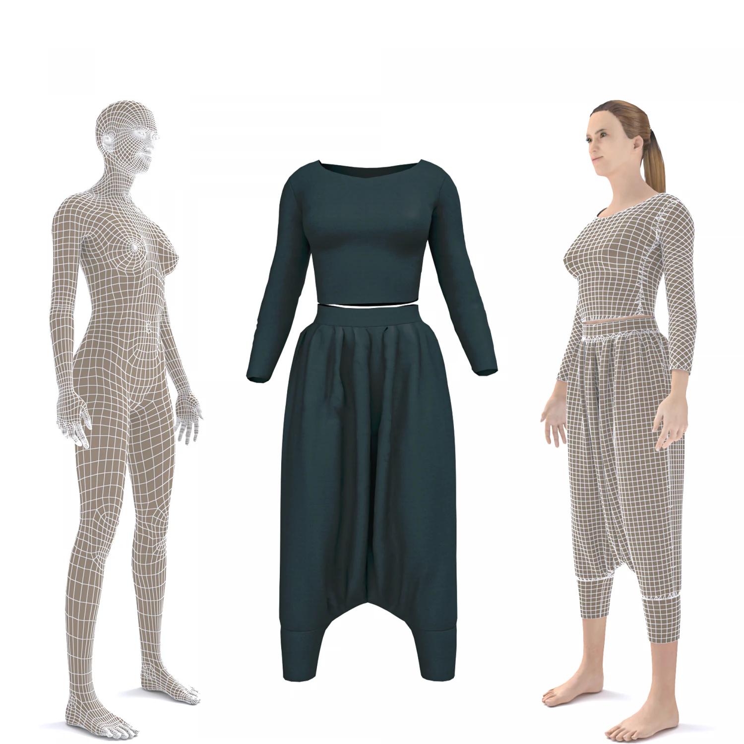3d character with clothing moroccan pants traditional 3D Model .c4d .max .obj .3ds .fbx .stl .blend 