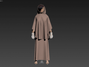 character female with arabian cloth 3D Model