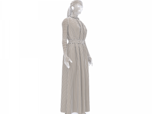 3d character female with clothing dress 3D Model
