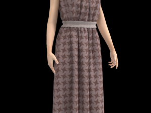 3d character female with clothing dress 3D Model
