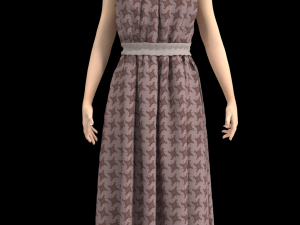 3d character female with clothing dress 3D Model