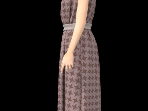 3d character female with clothing dress 3D Model