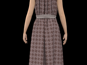 3d character female with clothing dress 3D Model