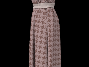 3d character female with clothing dress 3D Model
