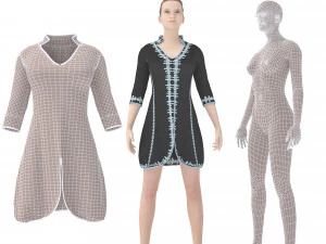 Postać 3D z arabską tkaniną Model 3D