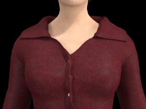 3d character female with secretary clothing Modèle 3D