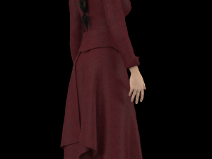 3d character female with secretary clothing Modèle 3D