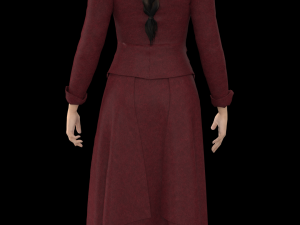 3d character female with secretary clothing Modèle 3D