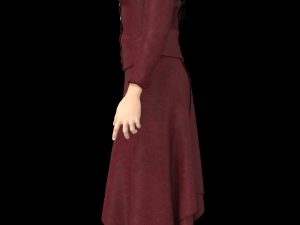 3d character female with secretary clothing Modèle 3D
