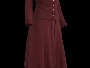 3d character female with secretary clothing Modèle 3D