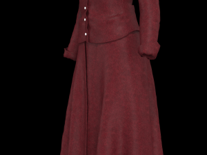 3d character female with secretary clothing Modèle 3D