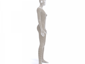 3d character female with secretary clothing Modèle 3D