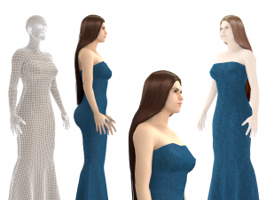 3d character with clothing dress 3D Model