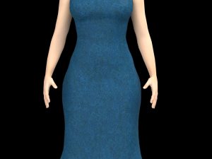 3d character with clothing dress Model 3D