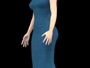 3d character with clothing dress Model 3D