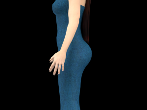 3d character with clothing dress Model 3D