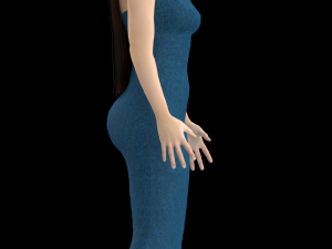 3d character with clothing dress Model 3D