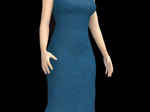 3d character with clothing dress 3D Model