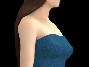 3d character with clothing dress Model 3D