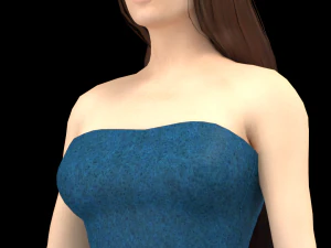 3d character with clothing dress 3D Model