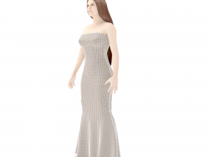 3d character with clothing dress Model 3D