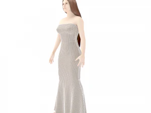 3d character with clothing dress 3D Model