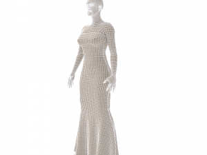 3d character with clothing dress Model 3D